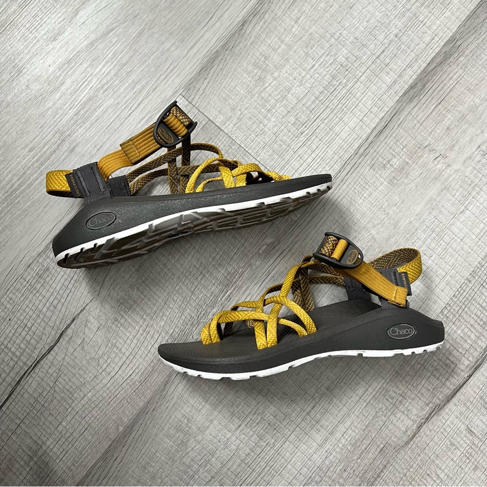CHACO Z Cloud X/2 Sandal - Women's Mustard and Gray Strappy Size 9 - Picture 6 of 10